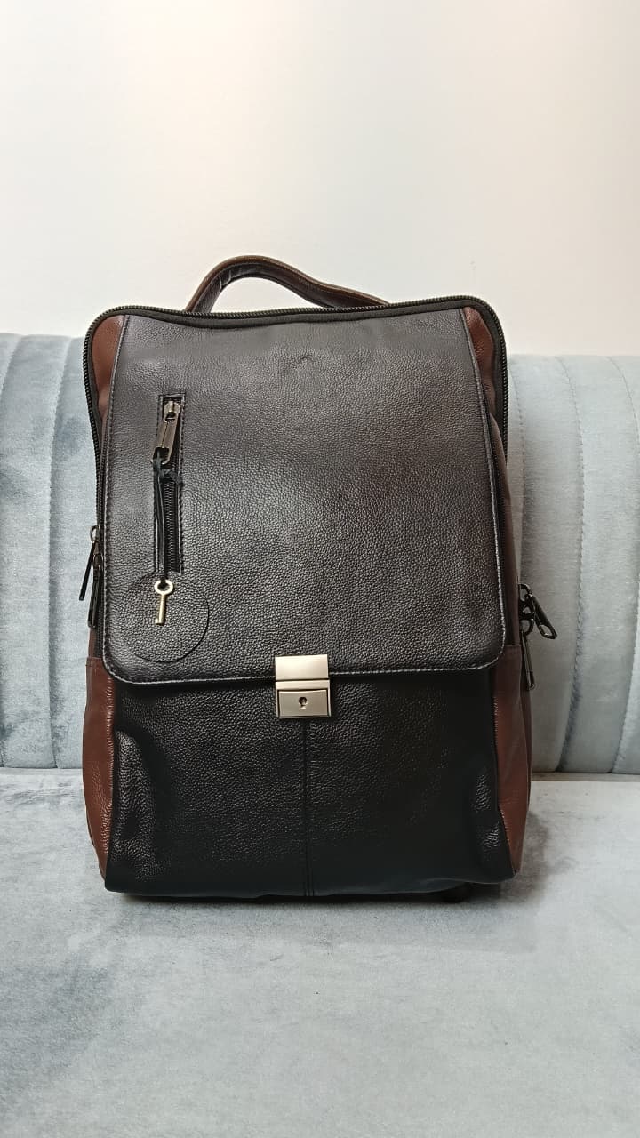 Genuine Cow Leather Single Lock Bag